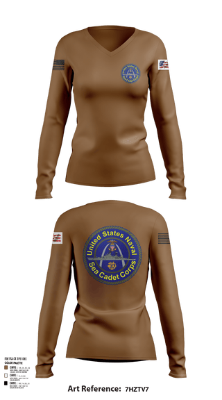 Women's Long Sleeve Vneck Shirt, Battleship misssouri, Navy, Teamtime, Team time, sublimation, custom sports apparel, team uniforms, spirit wear, spiritwear, sports uniforms, custom shirts, team store, custom team store, fundraiser sports, apparel fundraiser