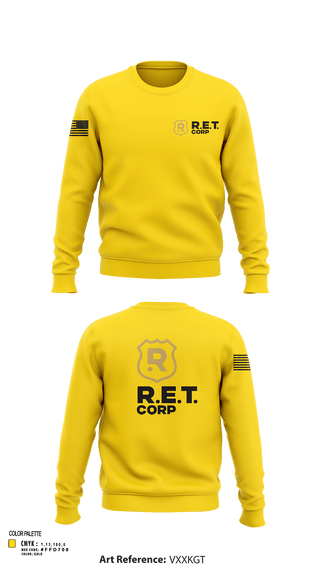 Crew Neck Sweatshirt, RET CORP, Police, Teamtime, Team time, sublimation, custom sports apparel, team uniforms, spirit wear, spiritwear, sports uniforms, custom shirts, team store, custom team store, fundraiser sports, apparel fundraiser
