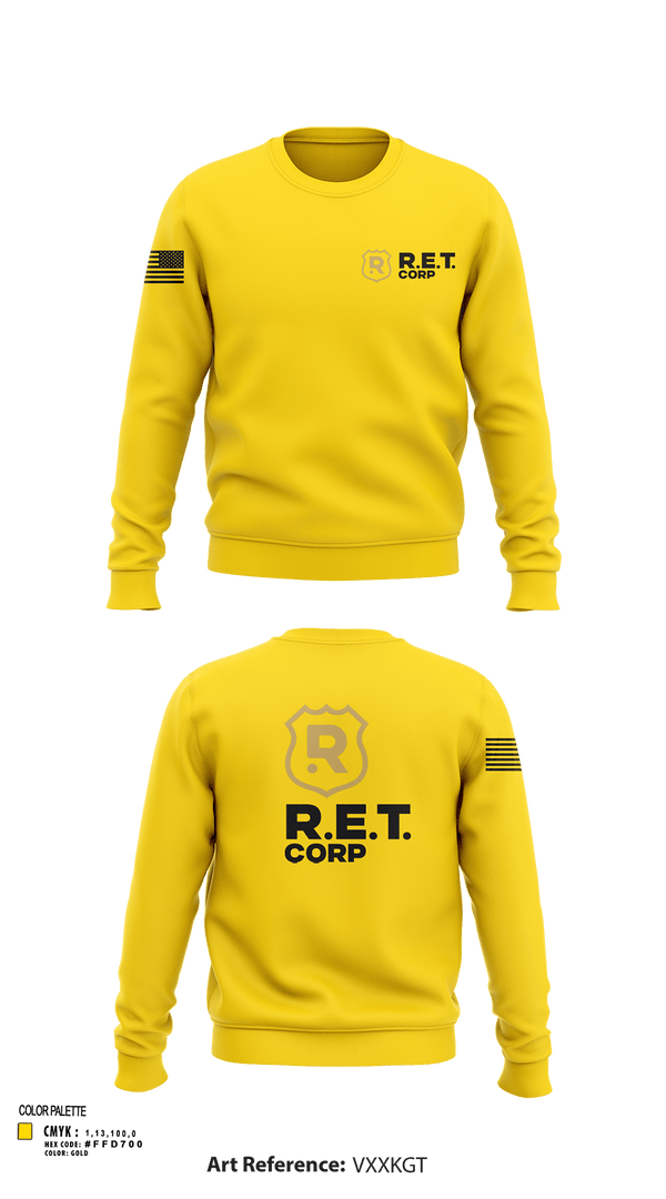 Crew Neck Sweatshirt, RET CORP, Police, Teamtime, Team time, sublimation, custom sports apparel, team uniforms, spirit wear, spiritwear, sports uniforms, custom shirts, team store, custom team store, fundraiser sports, apparel fundraiser