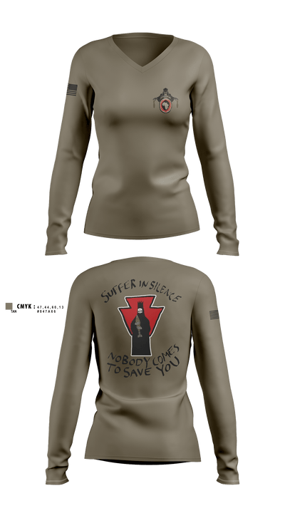undefined Women's Long Sleeve V-neck Shirt -1 7