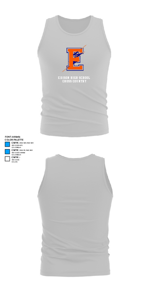Tank Top, Edison High School Cross Country, Cross Country, Teamtime, Team time, sublimation, custom sports apparel, team uniforms, spirit wear, spiritwear, sports uniforms, custom shirts, team store, custom team store, fundraiser sports, apparel fundraiser