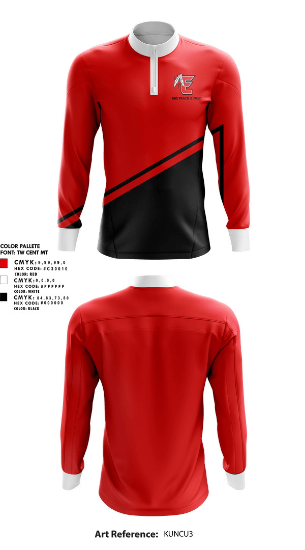Quarter Zip Jacket, EHS Track & Field, Track & Field, Teamtime, Team time, sublimation, custom sports apparel, team uniforms, spirit wear, spiritwear, sports uniforms, custom shirts, team store, custom team store, fundraiser sports, apparel fundraiser