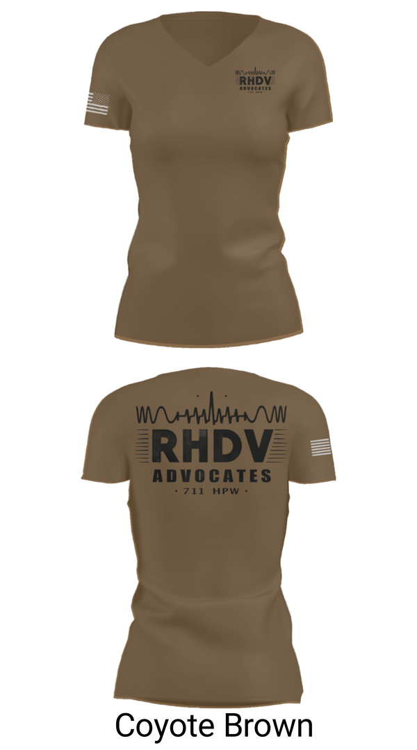 Womens Short Sleeve Vneck Shirt, 711 HPW/RHDV, Army, Teamtime, Team time, sublimation, custom sports apparel, team uniforms, spirit wear, spiritwear, sports uniforms, custom shirts, team store, custom team store, fundraiser sports, apparel fundraiser