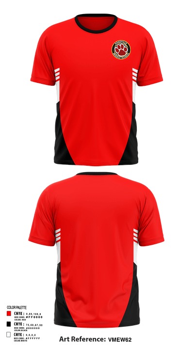 Asheville Middle School Football 31646699 Short Sleeve Performance Shirt - 115