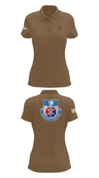 Womens Short Sleeve Performance Polo, 312TH MI BN, CHARLIE DETACHMENT, Army, Teamtime, Team time, sublimation, custom sports apparel, team uniforms, spirit wear, spiritwear, sports uniforms, custom shirts, team store, custom team store, fundraiser sports, apparel fundraiser