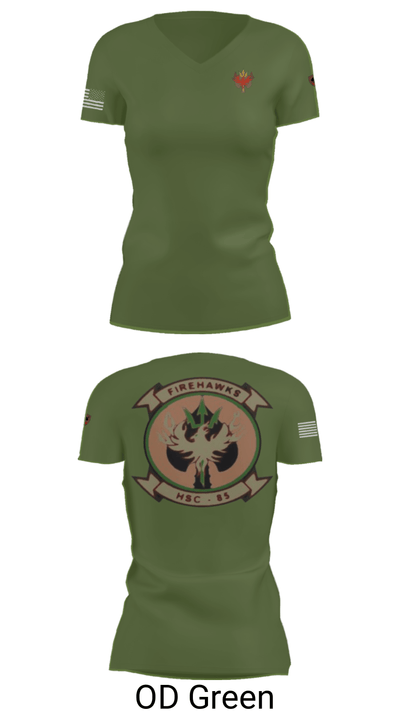 HSC-85 15010069 Women's Short Sleeve V-neck Shirt - 46