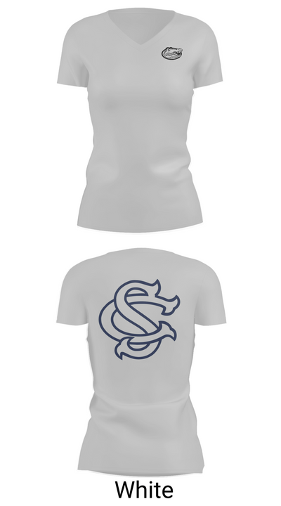 Spring Creek High School Basketball 45989238 Women's Short Sleeve V-neck Shirt - 19