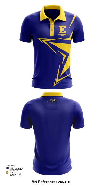 Euclid High School Cheer 49423458 Short Sleeve Performance Polo - 122