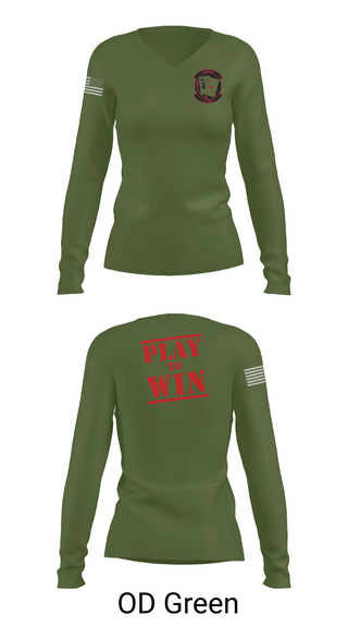 Womens Long Sleeve Vneck Shirt, 21st AMU, , Teamtime, Team time, sublimation, custom sports apparel, team uniforms, spirit wear, spiritwear, sports uniforms, custom shirts, team store, custom team store, fundraiser sports, apparel fundraiser