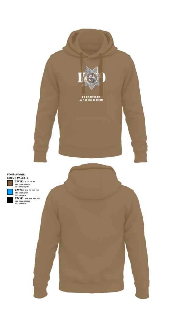 Hoodie, Fresno Police Department K9 Unit, Police, Teamtime, Team time, sublimation, custom sports apparel, team uniforms, spirit wear, spiritwear, sports uniforms, custom shirts, team store, custom team store, fundraiser sports, apparel fundraiser