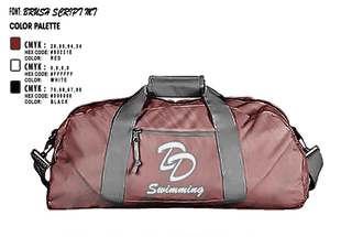 Duffle Bag, David Douglas High School Swimming, Swimming, Teamtime, Team time, sublimation, custom sports apparel, team uniforms, spirit wear, spiritwear, sports uniforms, custom shirts, team store, custom team store, fundraiser sports, apparel fundraiser