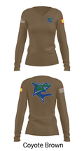 Bullshark Battalion 90693069 Women's Long Sleeve V-neck Shirt - 17