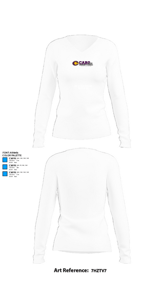 Womens Long Sleeve Vneck Shirt, Caro High School Volleyball, Women's Volleyball, Teamtime, Team time, sublimation, custom sports apparel, team uniforms, spirit wear, spiritwear, sports uniforms, custom shirts, team store, custom team store, fundraiser sports, apparel fundraiser
