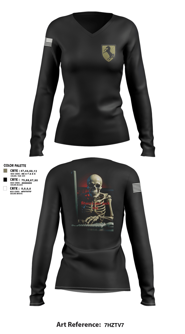 Womens Long Sleeve Vneck Shirt, 1/11 acr, Army, Teamtime, Team time, sublimation, custom sports apparel, team uniforms, spirit wear, spiritwear, sports uniforms, custom shirts, team store, custom team store, fundraiser sports, apparel fundraiser