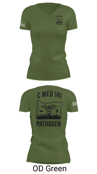 Womens Short Sleeve Vneck Shirt, C MED 141, National Guard, Teamtime, Team time, sublimation, custom sports apparel, team uniforms, spirit wear, spiritwear, sports uniforms, custom shirts, team store, custom team store, fundraiser sports, apparel fundraiser