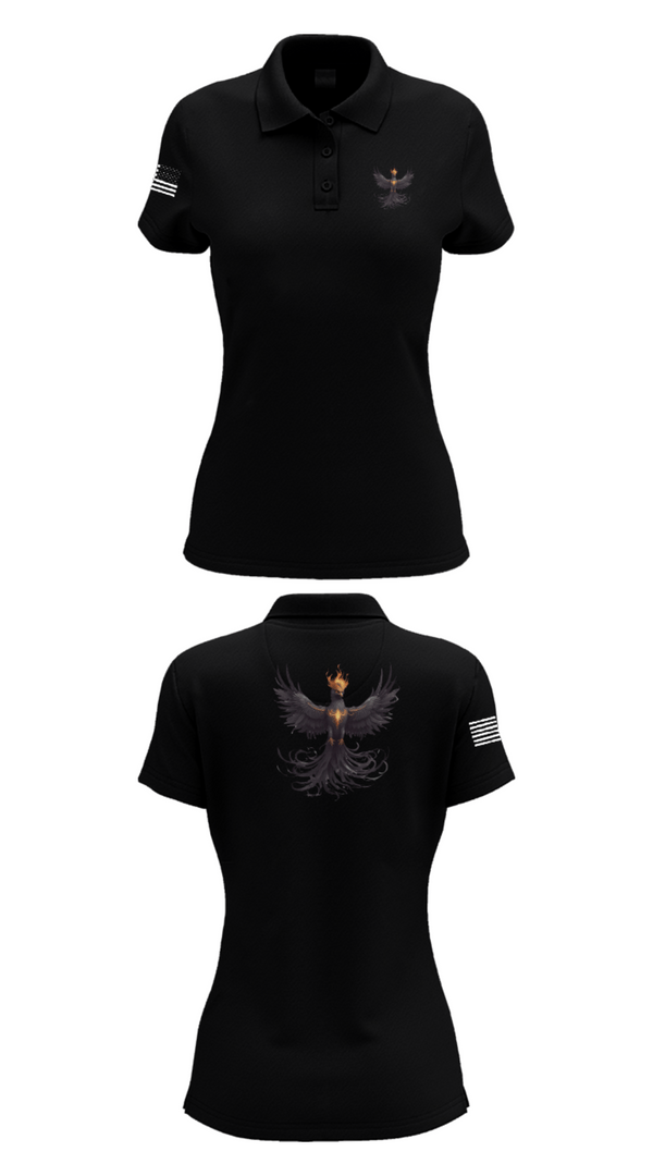 Women's Short Sleeve Performance Polo, Phantom Phoenix, , Teamtime, Team time, sublimation, custom sports apparel, team uniforms, spirit wear, spiritwear, sports uniforms, custom shirts, team store, custom team store, fundraiser sports, apparel fundraiser
