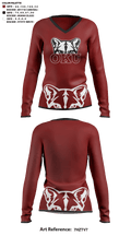Oklahoma Union Senior High School Cheer 23375182 Women's Long Sleeve V-neck Shirt - 41