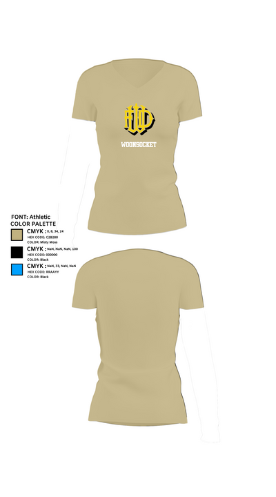 Woonsocket 46977147 Women's Short Sleeve V-neck Shirt - 84