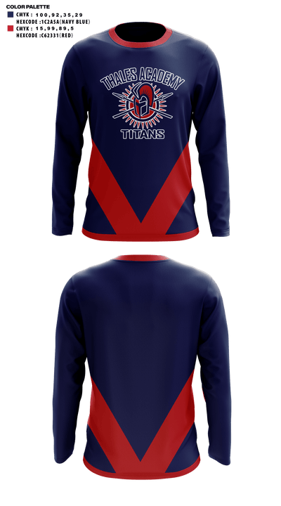 Thales Academy-Apex High School Cheer 7969385 Long Sleeve Performance Shirt - 41