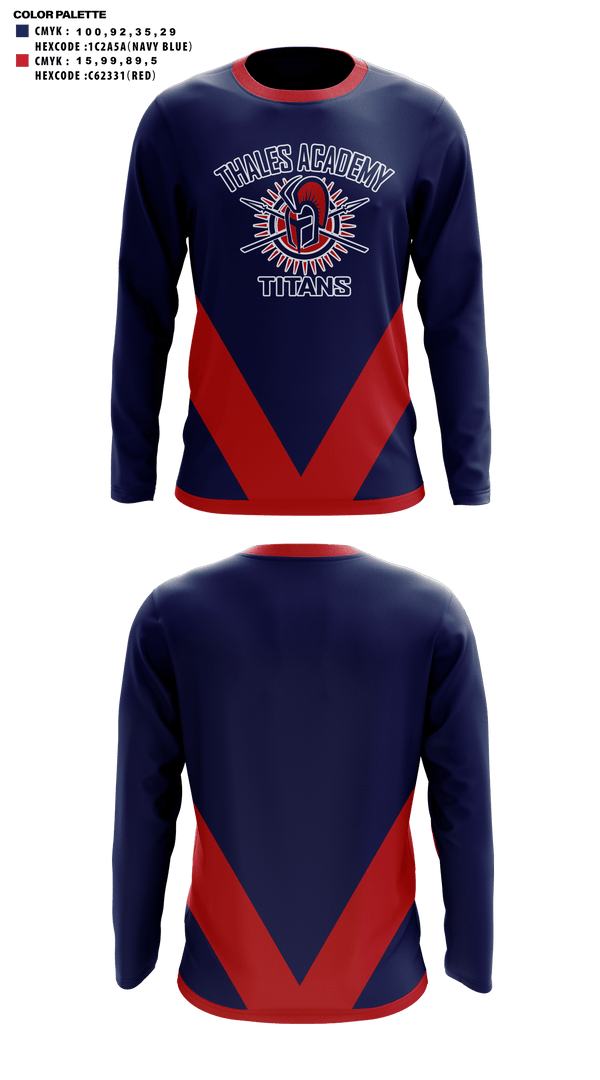 Long Sleeve Performance Shirt, Thales Academy-Apex High School Cheer, Cheer, Teamtime, Team time, sublimation, custom sports apparel, team uniforms, spirit wear, spiritwear, sports uniforms, custom shirts, team store, custom team store, fundraiser sports, apparel fundraiser