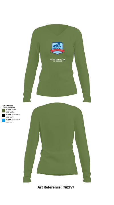 Gibson County High School Soccer 62216524 Women's Long Sleeve V-neck Shirt - 13