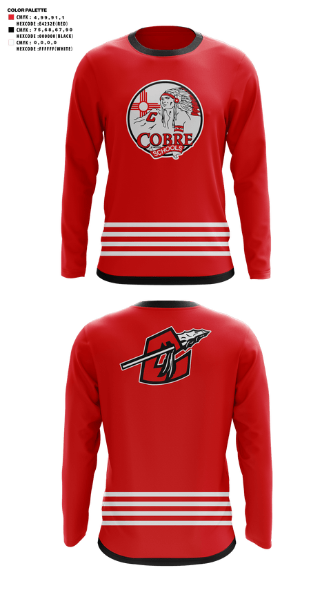Long Sleeve Performance Shirt, Cobre High School Cheer, Cheer, Teamtime, Team time, sublimation, custom sports apparel, team uniforms, spirit wear, spiritwear, sports uniforms, custom shirts, team store, custom team store, fundraiser sports, apparel fundraiser