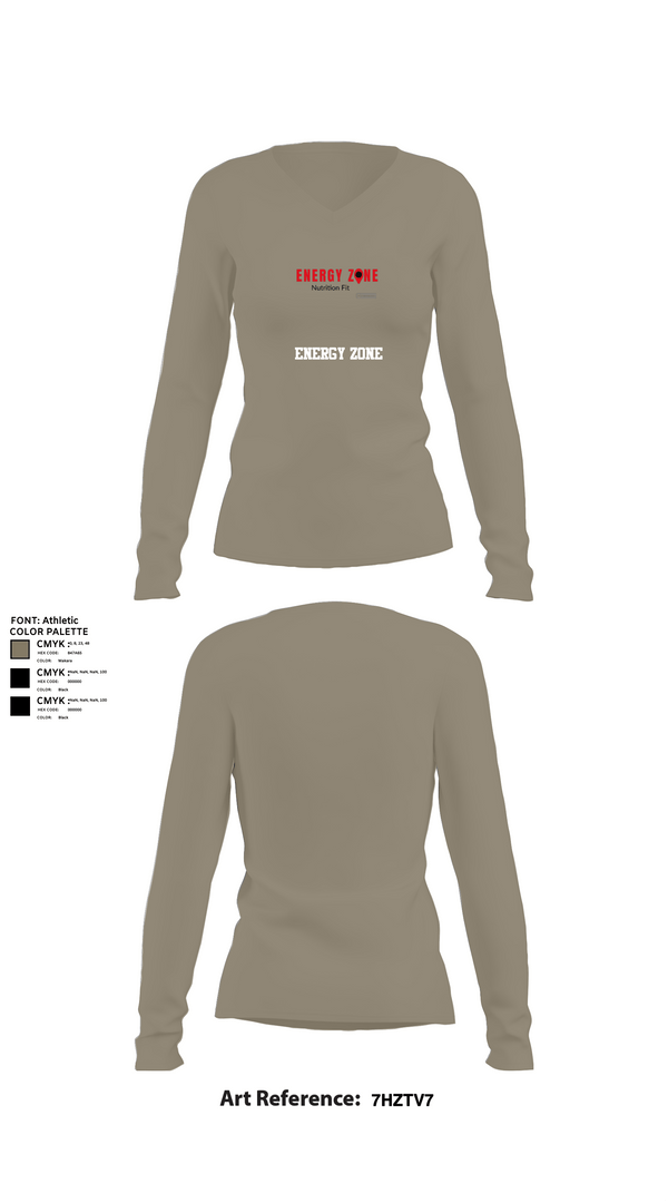 Womens Long Sleeve Vneck Shirt, Energy Zone, , Teamtime, Team time, sublimation, custom sports apparel, team uniforms, spirit wear, spiritwear, sports uniforms, custom shirts, team store, custom team store, fundraiser sports, apparel fundraiser