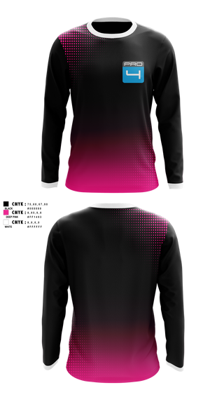 Long Sleeve Performance Shirt, Pro 4, , Teamtime, Team time, sublimation, custom sports apparel, team uniforms, spirit wear, spiritwear, sports uniforms, custom shirts, team store, custom team store, fundraiser sports, apparel fundraiser