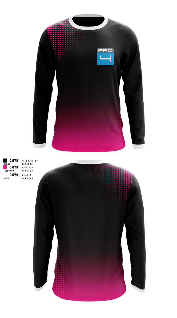 Long Sleeve Performance Shirt, Pro 4, , Teamtime, Team time, sublimation, custom sports apparel, team uniforms, spirit wear, spiritwear, sports uniforms, custom shirts, team store, custom team store, fundraiser sports, apparel fundraiser