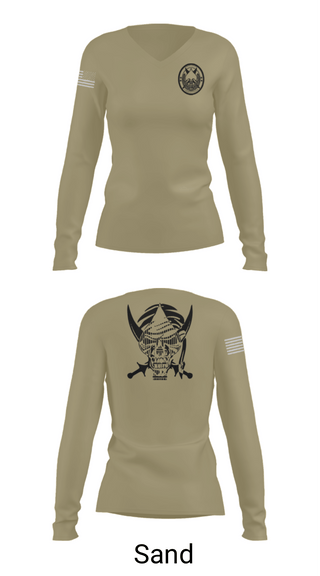 Women's Long Sleeve Vneck Shirt, , Army, Teamtime, Team time, sublimation, custom sports apparel, team uniforms, spirit wear, spiritwear, sports uniforms, custom shirts, team store, custom team store, fundraiser sports, apparel fundraiser
