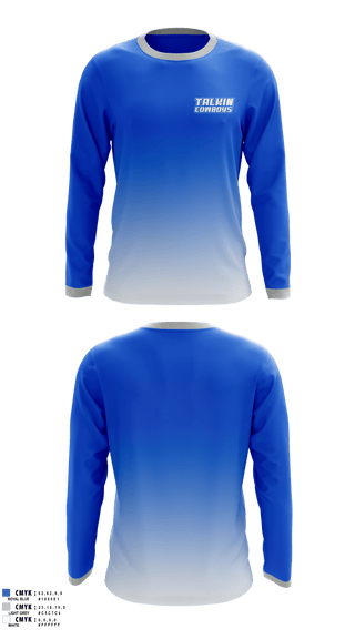 Long Sleeve Performance Shirt, Talkin Cowboys, , Teamtime, Team time, sublimation, custom sports apparel, team uniforms, spirit wear, spiritwear, sports uniforms, custom shirts, team store, custom team store, fundraiser sports, apparel fundraiser