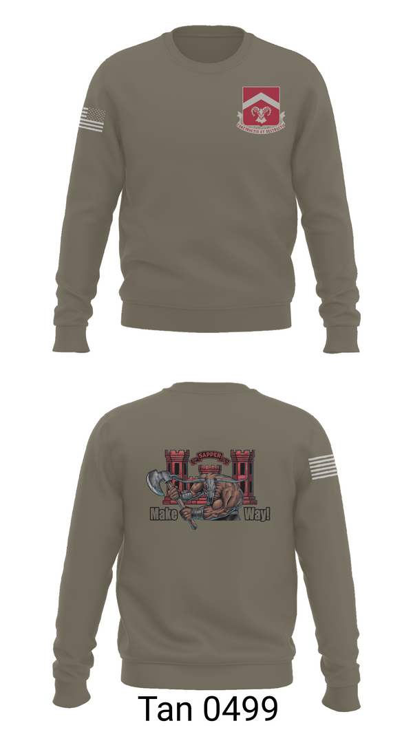 Crew Neck Sweatshirt, 937th CEC-A, 40th BEB, Army, Teamtime, Team time, sublimation, custom sports apparel, team uniforms, spirit wear, spiritwear, sports uniforms, custom shirts, team store, custom team store, fundraiser sports, apparel fundraiser