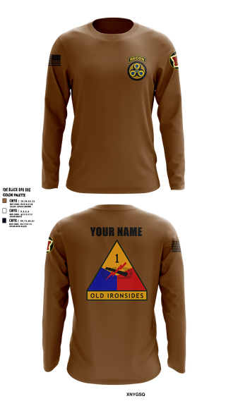 Long Sleeve Performance Shirt, Recon2, Army, Teamtime, Team time, sublimation, custom sports apparel, team uniforms, spirit wear, spiritwear, sports uniforms, custom shirts, team store, custom team store, fundraiser sports, apparel fundraiser