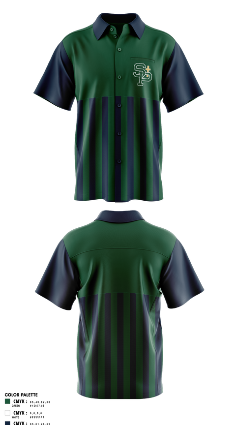 Short Sleeve Bowling Jersey, St Patrick Irish, Bowling, Teamtime, Team time, sublimation, custom sports apparel, team uniforms, spirit wear, spiritwear, sports uniforms, custom shirts, team store, custom team store, fundraiser sports, apparel fundraiser