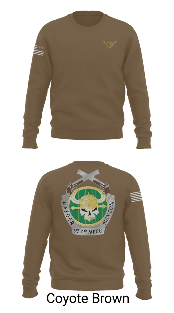 Crew Neck Sweatshirt, 977 MP CO, Army, Teamtime, Team time, sublimation, custom sports apparel, team uniforms, spirit wear, spiritwear, sports uniforms, custom shirts, team store, custom team store, fundraiser sports, apparel fundraiser