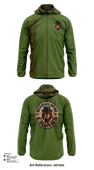 Bearded Bear Cigars 58780809 Windbreaker - 105