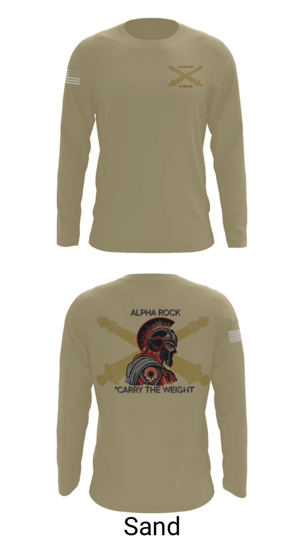 Long Sleeve Performance Shirt, ALPHA ROCK, Army, Teamtime, Team time, sublimation, custom sports apparel, team uniforms, spirit wear, spiritwear, sports uniforms, custom shirts, team store, custom team store, fundraiser sports, apparel fundraiser