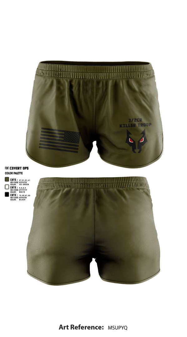 Ranger Panties, 3/2CR Killer Troop, Army, Teamtime, Team time, sublimation, custom sports apparel, team uniforms, spirit wear, spiritwear, sports uniforms, custom shirts, team store, custom team store, fundraiser sports, apparel fundraiser