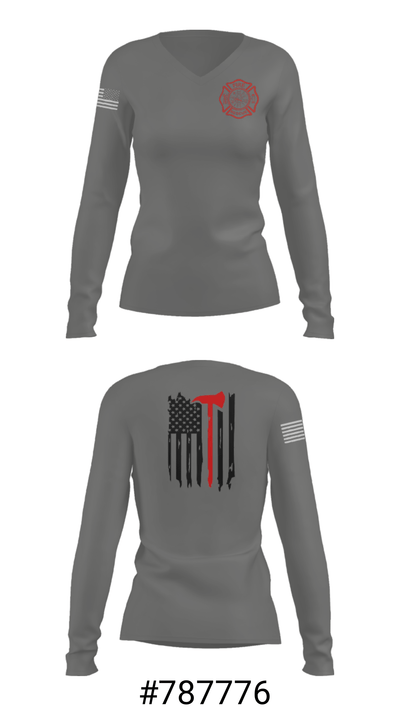 Okay Fire & Rescue 91150709 Women's Long Sleeve V-neck Shirt - 7