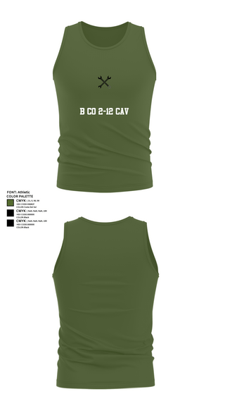 Tank Top, B CO 2-12 CAV, Army, Teamtime, Team time, sublimation, custom sports apparel, team uniforms, spirit wear, spiritwear, sports uniforms, custom shirts, team store, custom team store, fundraiser sports, apparel fundraiser