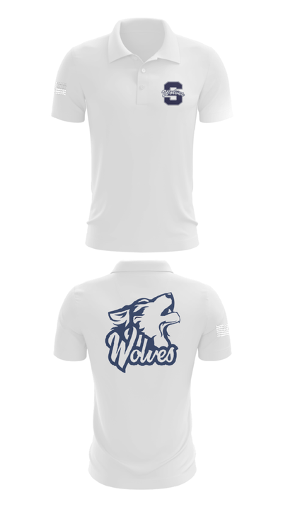 Shawnee Middle School Cheer 74518757 Short Sleeve Performance Polo - 9