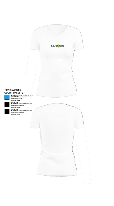DJVPO 2183078 Women's Short Sleeve V-neck Shirt - 18