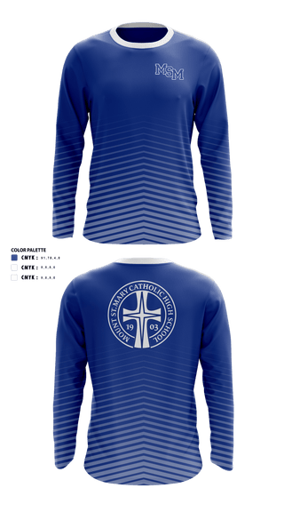 Long Sleeve Performance Shirt, Mount St. Mary Catholic School Cross Country, Cross Country, Teamtime, Team time, sublimation, custom sports apparel, team uniforms, spirit wear, spiritwear, sports uniforms, custom shirts, team store, custom team store, fundraiser sports, apparel fundraiser