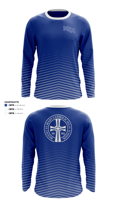 Mount St. Mary Catholic School Cross Country 34367170 Long Sleeve Performance Shirt - 50