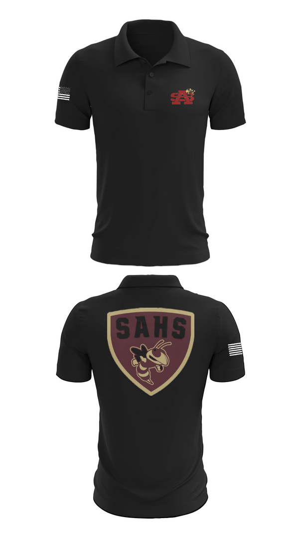 Short Sleeve Performance Polo, St Augustine Yellow Jackets, Swimming, Teamtime, Team time, sublimation, custom sports apparel, team uniforms, spirit wear, spiritwear, sports uniforms, custom shirts, team store, custom team store, fundraiser sports, apparel fundraiser