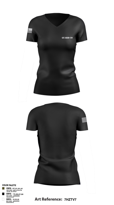 Guard Co 70309650 Women's Short Sleeve V-neck Shirt - 3