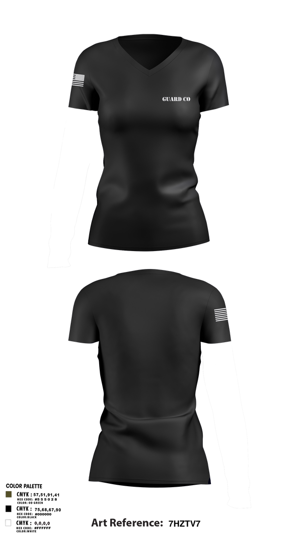 Womens Short Sleeve Vneck Shirt, Guard Co, , Teamtime, Team time, sublimation, custom sports apparel, team uniforms, spirit wear, spiritwear, sports uniforms, custom shirts, team store, custom team store, fundraiser sports, apparel fundraiser