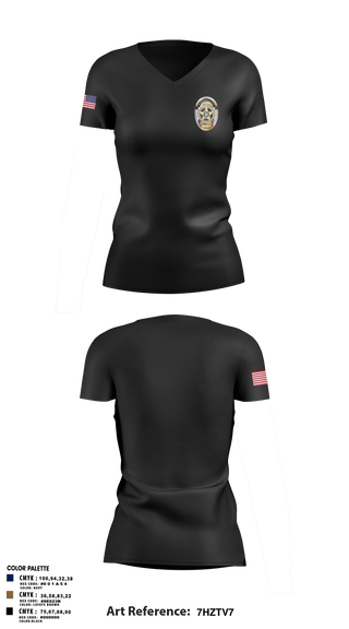 Womens Short Sleeve Vneck Shirt, Carrollton Police Department, Police, Teamtime, Team time, sublimation, custom sports apparel, team uniforms, spirit wear, spiritwear, sports uniforms, custom shirts, team store, custom team store, fundraiser sports, apparel fundraiser