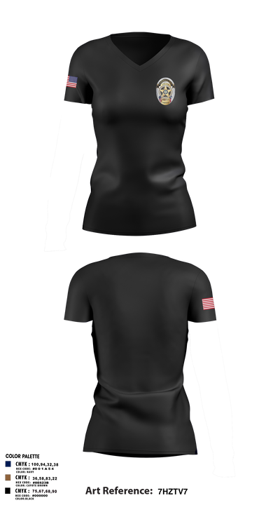 undefined Women's Short Sleeve V-neck Shirt - 3