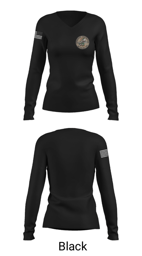 Women's Long Sleeve Vneck Shirt, ACB-2 DET-305 ERIE, PA, , Teamtime, Team time, sublimation, custom sports apparel, team uniforms, spirit wear, spiritwear, sports uniforms, custom shirts, team store, custom team store, fundraiser sports, apparel fundraiser